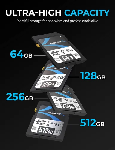 Vista 4 de SABRENT Rocket v90 - Tarjeta de memoria SD UHS-II de 512 GB R280MB/s W250MB/s (SD-TL90-512GB)