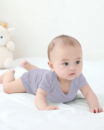 Vista 33 de GUISBY Body de manga corta para bebé, rayón de verano, recién nacido, niños y niñas, 0-24 meses