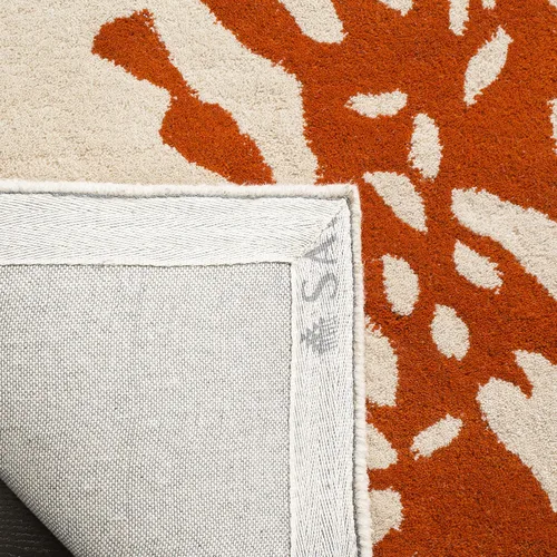 Vista 23 de SAFAVIEH Bella Collection BEL115C - Alfombra decorativa de lana prémium hecha a mano de 2 x 3 pies, color beige y azul