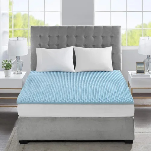 Vista 7 de Sleep Philosophy - Protector de colchón de espuma viscoelástica con gel, apto para todas las estaciones, lujoso e hipoalergénico