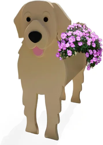 Vista 67 de Macetero de flores para perros, regalos para mujeres, bonitas macetas de PVC para perros, macetas para interiores y exteriores, maceta de jardín