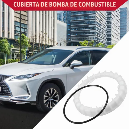 Vista 3 de No.7714448020 Retenedor de anillo de bloqueo de bomba de combustible con anillo de sello para Toyota Highlander 2004-2010 1 Set Blanco