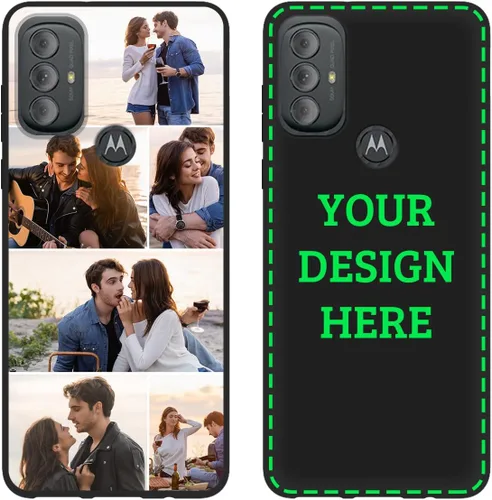 Vista 15 de Funda de teléfono con foto personalizada para Motorola Moto G Power 2022 con imagen, texto, logotipo, nombre, funda negra suave, regalo único