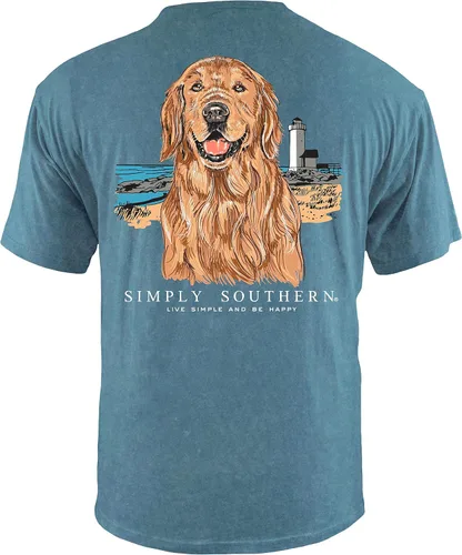Vista 3 de Camiseta Golden Retriever & Lighthouse Simply