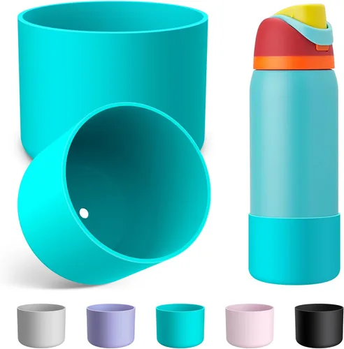 Vista 14 de 2 botas de silicona para botella de agua Owala de 24 onzas, 32 onzas, 40 onzas, funda protectora antideslizante para botellas de agua de acero