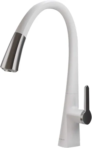 Vista 13 de Kraus Merlin - Grifo de cocina con un solo mango extraíble en transición, color negro mate, KPF-1674MB