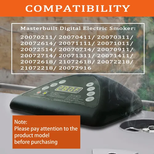 Vista 2 de Piezas de repuesto 9907100001, compatibles con Masterbuilt 20070211/20070411/20070311/20072614/2007111/20071011/MB Top Controller Electric Smoker