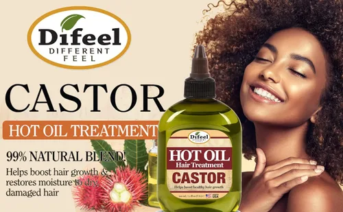 Vista 8 de Difeel Tratamiento de aceite caliente de ricino 7.1 oz.