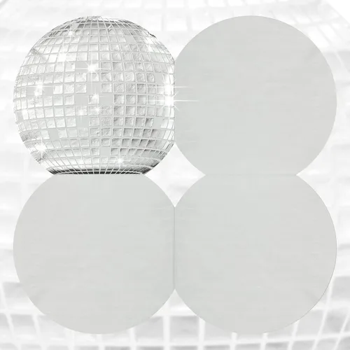 Vista 5 de Colarr 100 servilletas de discoteca de 3 capas de 6.5 x 6.5 pulgadas, servilletas de cóctel desechables de bola de discoteca, suministros de fiesta