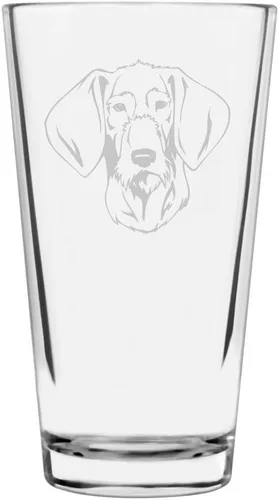 Vista 202 de Podenco Canario - Vaso de pinta de 16 onzas con temática de perro personalizado