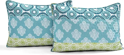 Vista 7 de Lush Decor - Juego de ropa de cama de 3 piezas, colorido diseño bohemio a rayas, reversible