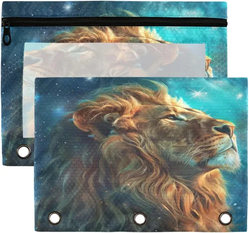 Vista 11 de Estuche para lápices para carpeta de 3 anillos de fútbol americano con cremallera, bolsas de cosméticos transparentes para oficina, universidad