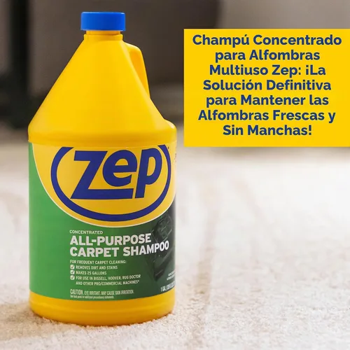 Vista 5 de Zep - Champú concentrado limpiador de alfombras multiusos, 1 galón, fórmula profesional elimina la suciedad y las manchas, ZUCEC128, (caja de 2)