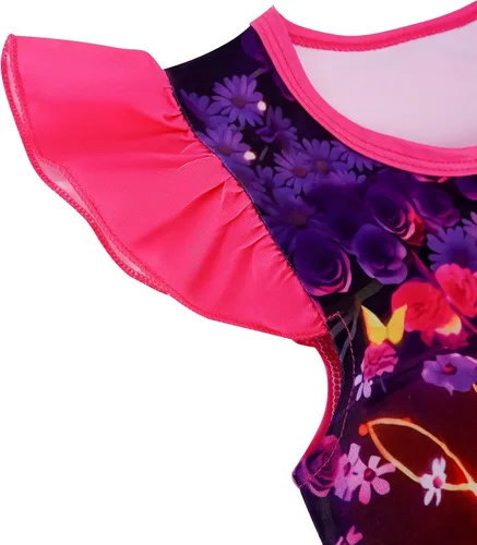 Vista 6 de R-Cloud Cartoon printed princess Encantos magic movie little girls home wear casual dress Occasion Dresses