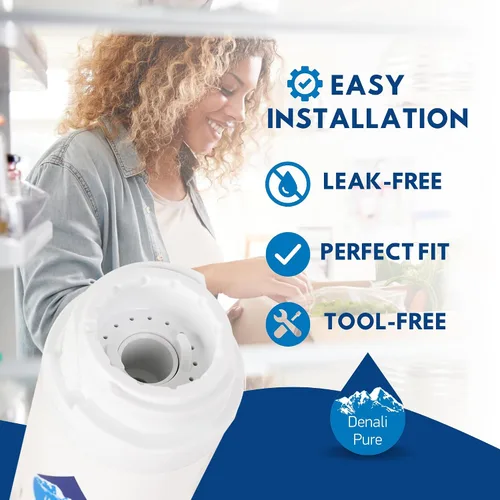 Vista 6 de Paquete de 2 filtros de agua de repuesto para refrigerador General Electric PFSF2MIXAWW - Compatible con cartucho de filtro de agua