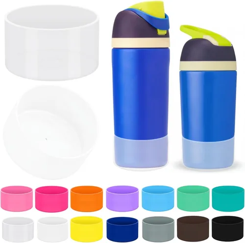 Vista 10 de 2 botas protectoras de silicona compatibles con Owala Kids de 16 onzas y 14 onzas, accesorios para 12 onzas, antideslizantes, resistentes a