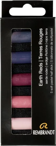 Vista 12 de Rembrandt Juego de micro pastel suave, medias barras de 5 piezas, Siennas quemadas Half-Stick Pastels Set for Smooth Color Transfer, High