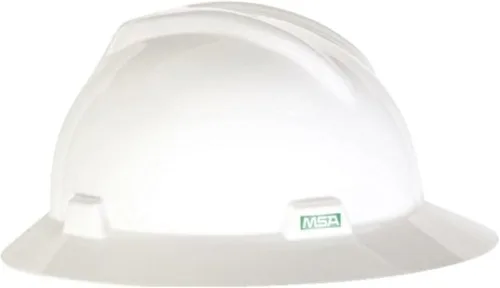 Vista 18 de MSA V-Gard Casco de Ala Completa con Suspensión - Carcasa de Polietileno, Protección Superior contra Impactos y Correas de Corona Autoajustables
