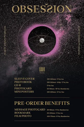 Vista 3 de WONHO - OBSESSION (1er álbum único) Álbum (1+2+3 ver)