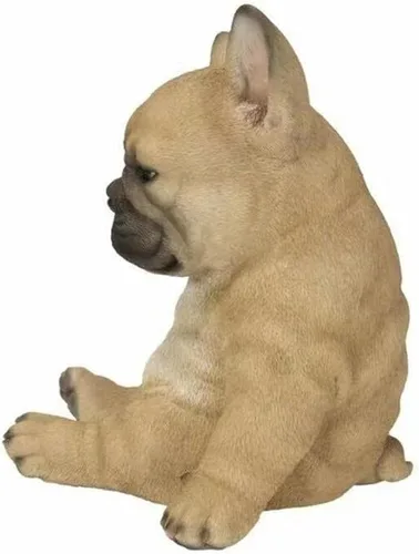 Vista 7 de Yosoo Estatua de perro, estatua de bulldog francés, escultura de animales de jardín para decoración de jardín, césped al aire libre, gnomo, patio