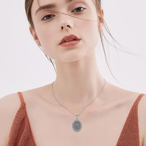 Vista 3 de AXELUNA Greek Goddess Necklace Sterling Silver Artemis Goddess of The Hunting Mythology Jewelry for Women Gifts