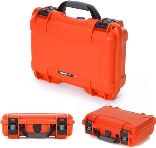 Vista 4 de NANUK 909 - Funda rígida impermeable con inserto de espuma para GoPro Hero 9 y 10, color naranja