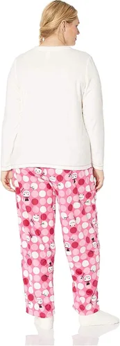 Vista 2 de HUE Conjunto de pijama de manga larga con forro polar y pantalón de 3 piezas