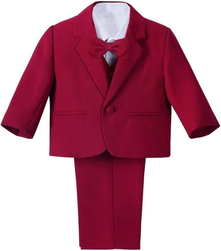 Vista 12 de Dressy Daisy Trajes de esmoquin formales para niños, 5 piezas Negro