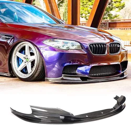 Vista 10 de Borde de parachoques delantero de fibra de carbono para BMW Serie 5 F10 M5 Sedan 2012-2016