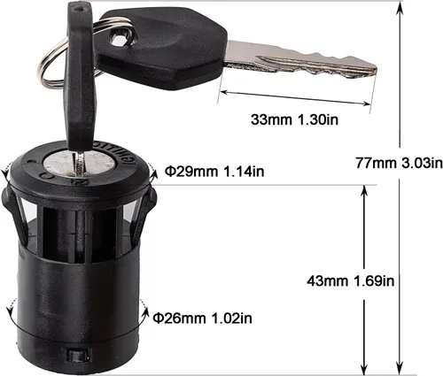 Vista 5 de weelye YS4 Interruptor de arranque de energía con dos llaves para niños, motocicleta eléctrica, piezas de repuesto para automóviles