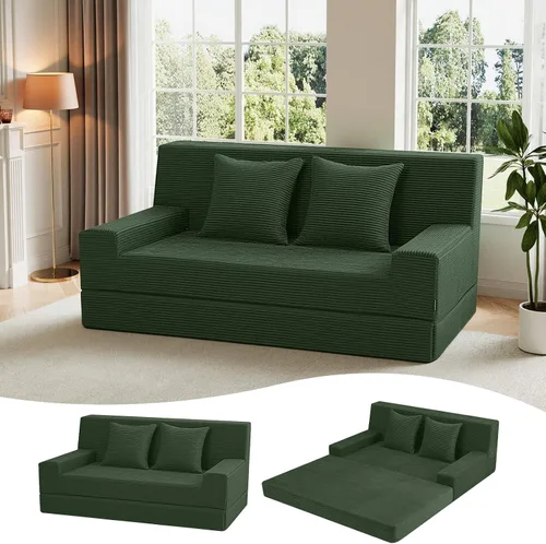 Vista 10 de MeMoreCool Sofá cama sin hueso de 59 pulgadas, sofá de pana de burbujas