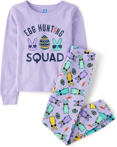 Vista 17 de The Children's Place - Pijamas de algodón a juego para la familia, temática de Pascua