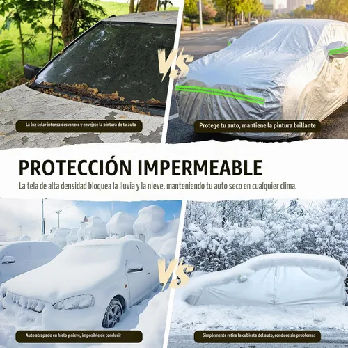 Vista 5 de TUCAREST - Funda de auto completa de 6 capas de alta calidad, diseño de cremallera de carcasa dura, impermeable, resistente a la intemperie Tira