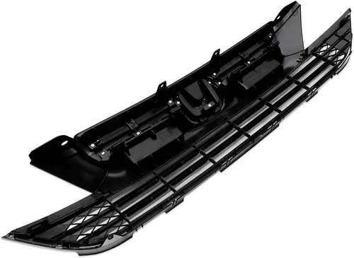 Vista 6 de PIT66 Protector de parrilla de parachoques delantero superior e inferior, compatible con Honda CRV 07-09 negro/cromo