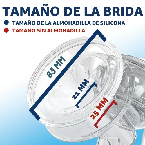 Vista 6 de Extractor de Leche Manual - Bomba de Mano de Succión Ajustable de Silicona para Lactancia, Pequeño Extractor Manual Portátil de Leche Materna