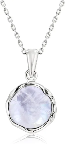 Vista 37 de 925 Sterling Silver Gemstone Necklace Women - Gemstone Pendant Necklace Silver- Birthstone Necklace - Silver Jewelry for Women- Minimalist Jewelry