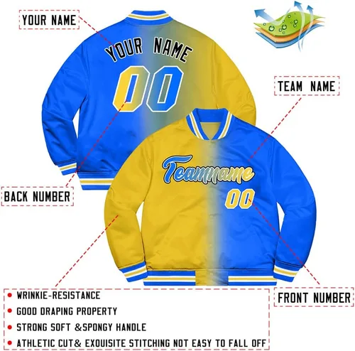 Vista 2 de KXK Chaqueta de béisbol universitaria personalizada para hombres y mujeres, sudadera casual con letras y números personalizados