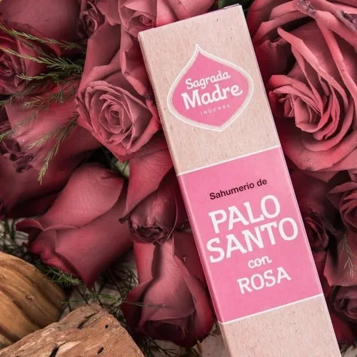 Vista 2 de Sagrada Madre Palitos de incienso Palo Santo – Varillas de manchas naturales para limpieza, meditación, relajación – Vegano, combustión lenta, bajo