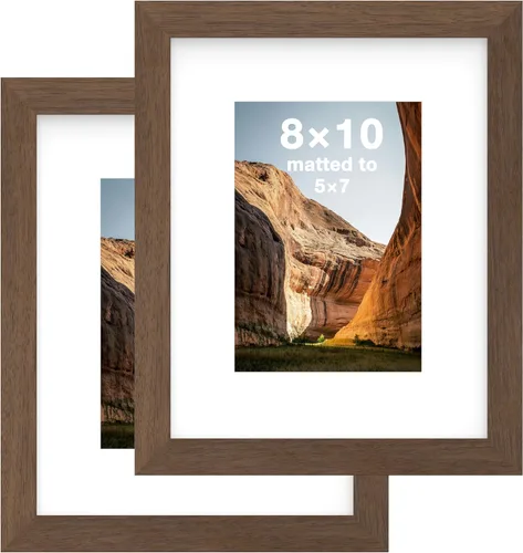 Vista 65 de FrameWorks Marcos de fotos clásicos de madera 4x6 con vidrio templado, color negro, paquete de 2