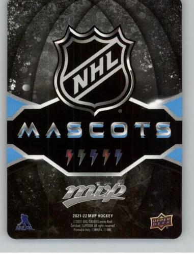 Vista 2 de 2021-22 Upper Deck MVP Mascot Gaming Cards #M-23 S.J. Sharkie San Jose Sharks Official NHL Hockey Card in Raw (NM or Better) Condition