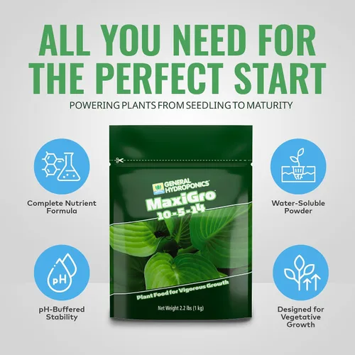 Vista 3 de General Hydroponics MaxiGro - Alimento vegetal para un crecimiento vigoroso, 2.2 libras.