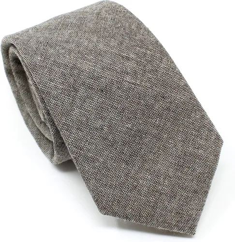 Vista 138 de Corbata delgada de algodón cambray para hombre, estilo desgastado texturizado - 2 1/2 pulgadas de ancho