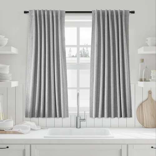 Vista 57 de UHITECH Short Blackout Curtains for Bedroom 24 Inch Long 2 Panels, Beige