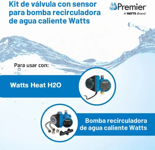 Vista 6 de Watts (596816) kit de válvula con sensor con sistema de recirculación de agua caliente instantánea