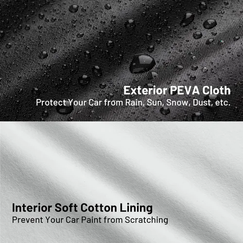 Vista 6 de Favoto Funda Impermeable para Automóvil para Todo Clima para Automóviles, 6 Capas de Servicio Pesado para Exteriores Protección contra Lluvia Polvo