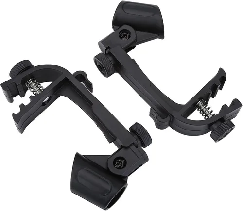 Vista 8 de Watris Veiyi Soporte de clip de micrófono de tambor, 4 piezas de soporte de abrazadera de montaje de micrófono de tambor ajustable, accesorios
