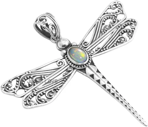 Vista 5 de Collar de plata de ley 925 para mujer, collar con colgante de piedras preciosas auténticas, collar con colgante hipoalergénico para regalo