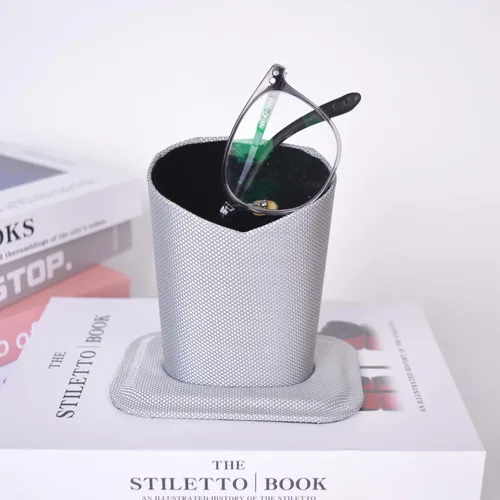 Vista 4 de Bleiou Paquete de 2 soportes para lentes, estuche protector para lentes, para escritorios o mesitas de noche