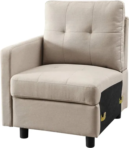 Vista 11 de Conjuntos de muebles de sala de estar de 5 piezas, sofá de tela y sofás de 3 asientos, gris