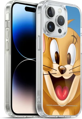 Vista 63 de Head Case Designs Funda de gel de cara completa con licencia oficial de Tom y Jerry Jerry [protección de grado militar] compatible con Apple iPhone